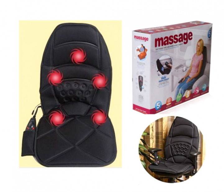 Масажна накидка з підігрівом і вібрацією для дому авто офісу Massage robot CUSHION 228