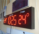 Світлодіодне табло для басейну 1600х370 (годинник-термометр), фото 5