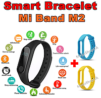 Фитнес браслет трекер Mi Band M2 с тонометром, женские мужские умные смарт часы M2BY