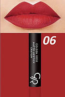 Матова помада-олівець для губ Golden Rose Matte Lipstick Crayon 6