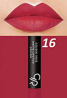 Матова помада-олівець для губ Golden Rose Matte Lipstick Crayon 16