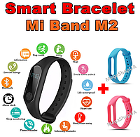 Фитнес браслет трекер Mi Band M2 с тонометром, женские мужские умные смарт часы M2BP