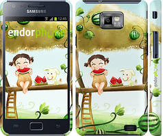 Чохол на Samsung Galaxy S2 Plus i9105 Дівчинка з кавуном "2957c-71"