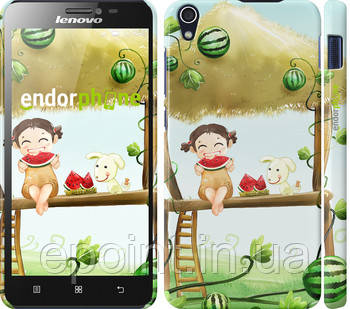 Чохол на Lenovo S850 Дівчинка з кавуном "2957c-78"