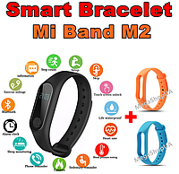 Фитнес браслет трекер Mi Band M2 с тонометром, женские мужские умные смарт часы M2BO