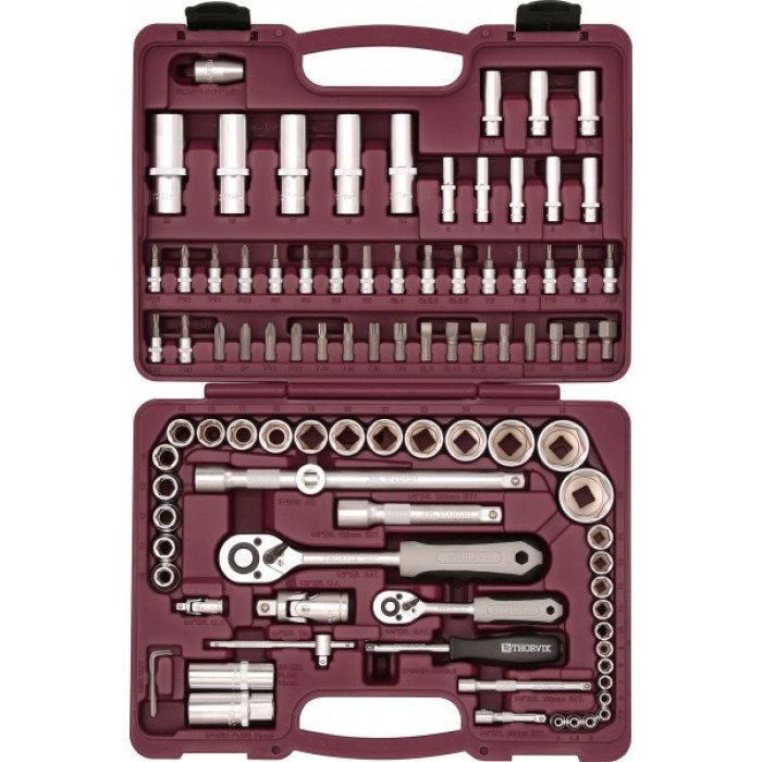 Набор инструмента универсальный 1/4"/ 1/2"DR 94 предмета THORVIK UTS0094 (Тайвань)