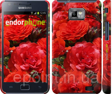 Чохол на Samsung Galaxy S2 Plus i9105 Червоні троянди "2895c-71"