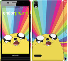 Чехол на Huawei Ascend P6 Adventure Time. Jake v3 "2449c-39"