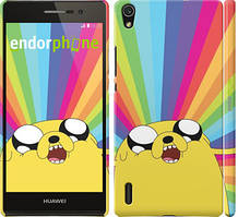 Чехол на Huawei Ascend P7 Adventure Time. Jake v3 "2449c-49"