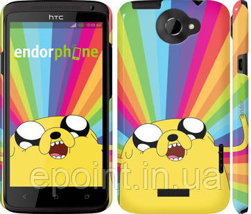Чехол на HTC One X Adventure Time. Jake v3 "2449c-42"