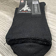 Шкарпетки чоловічі махрові бавовна медичні без гумки Корона, розмір 41-47, чорні, 1208, фото 3