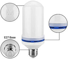 Світлодіодна лампа LED Flame Bulb А+ з ефектом полум'я вогню, E27