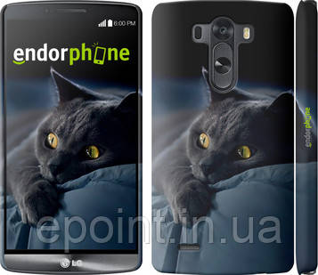 Чохол на LG G3 dual D856 Димчастий кіт "825c-56"