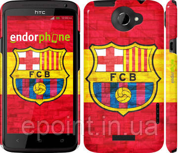 Чехол на HTC One X ФК Барселона 1 "2301c-42"