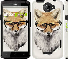 Чохол на HTC One X Лис в окулярах "2707c-42"