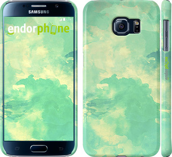 Чохол на Samsung Galaxy S6 G920 Зелені хвилі "2696c-80"
