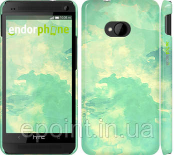 Чохол на HTC One M7 Зелені хвилі "2696c-36"