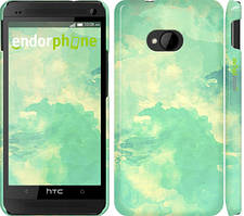 Чохол на HTC One M7 Зелені хвилі "2696c-36"