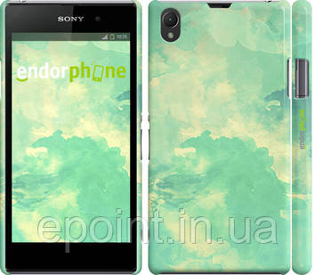 Чохол на Sony Xperia Z1 C6902 Зелені хвилі "2696c-38", фото 1