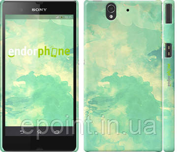 Чохол на Sony Xperia Z C6602 Зелені хвилі "2696c-40"