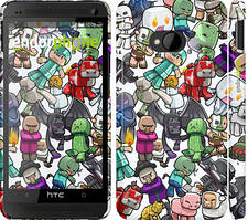 Чехол на HTC One M7 Minecraft 3 "775c-36"