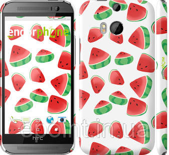Чехол на HTC One M8 dual sim Арбуз "2493c-55"