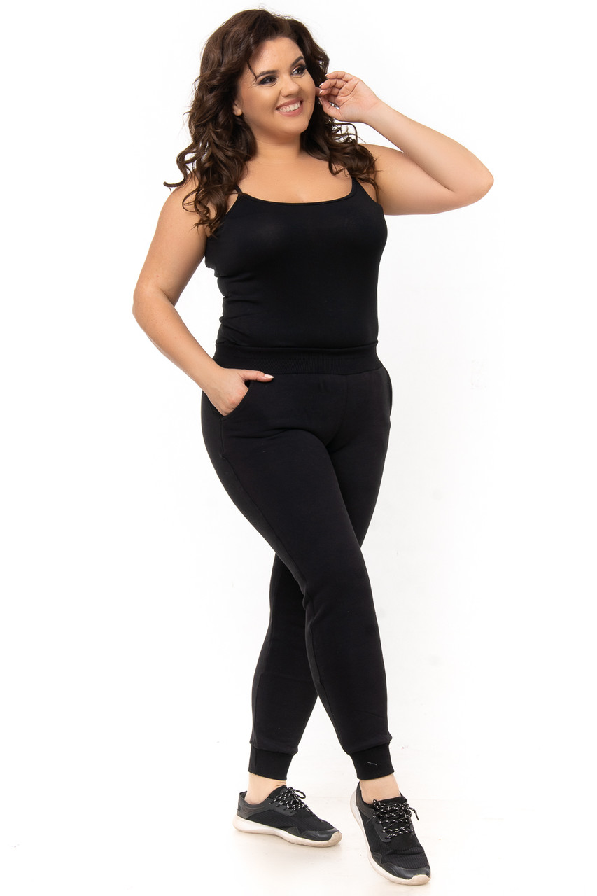 Теплі жіночі штани з тринитки з начосом, фото 1