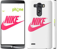 Чохол на LG G3 dual D856 Nike з рожевим логотипом "2736c-56"