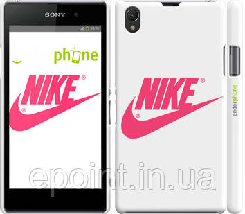 Чохол на Sony Xperia Z1 C6902 Nike з рожевим логотипом "2736c-38"