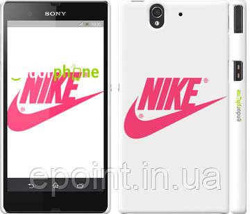 Чохол на Sony Xperia Z C6602 Nike з рожевим логотипом "2736c-40"