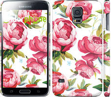 Чохол на Samsung Galaxy S5 Duos SM G900FD Півонії "2232c-62"