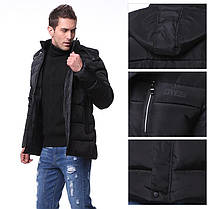 Черная мужская утепленная куртка, фото 3