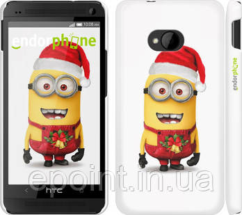 Чехол на HTC One M7 Миньоны. Різдво "1485c-36", фото 1