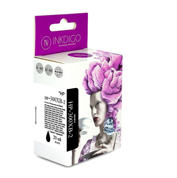 Сумісний картридж Inkdigo™ HP 300 XL Black (CC641EE), чорнильний, чорний, 15 ml, аналог CC640EE (CC640E)