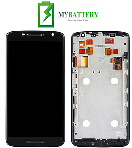 Дисплей (LCD) Motorola XT1561 Moto X Play/XT1562/XT1563/XT1564 із сенсором чорний + рамка