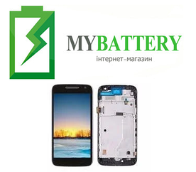 Дисплей (LCD) Motorola XT1602 Moto G4 Play/XT1600/ XT1601/ XT1603XT160 із сенсором чорний + рамка