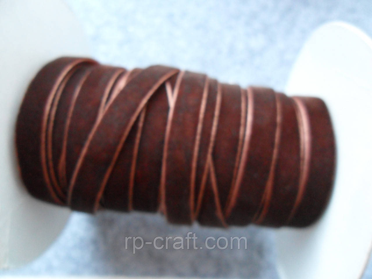 Стрічка велюрова, 9 мм,шоколадна, фото 1