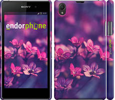 Чохол на Sony Xperia Z1 C6902 Пурпурові квіти "2719c-38"