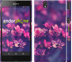 Чохол на Sony Xperia Z C6602 Пурпурові квіти "2719c-40"