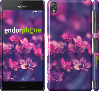 Чохол на Sony Xperia Z3 D6603 Пурпурні квіти "2719c-58"