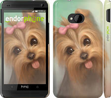 Чохол на HTC One M7 Намальований йоркширський тер'єр "928c-36"