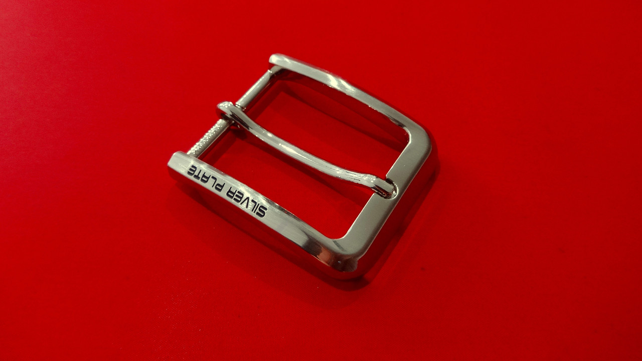 Пряжка чоловіча класична 3,5 см нікель 1 прокол, фото 1