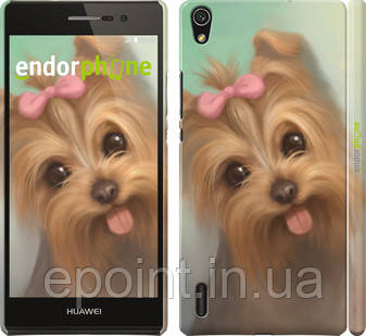 Чохол на Huawei Ascend P7 Намальований йоркширський тер'єр "928c-49", фото 1