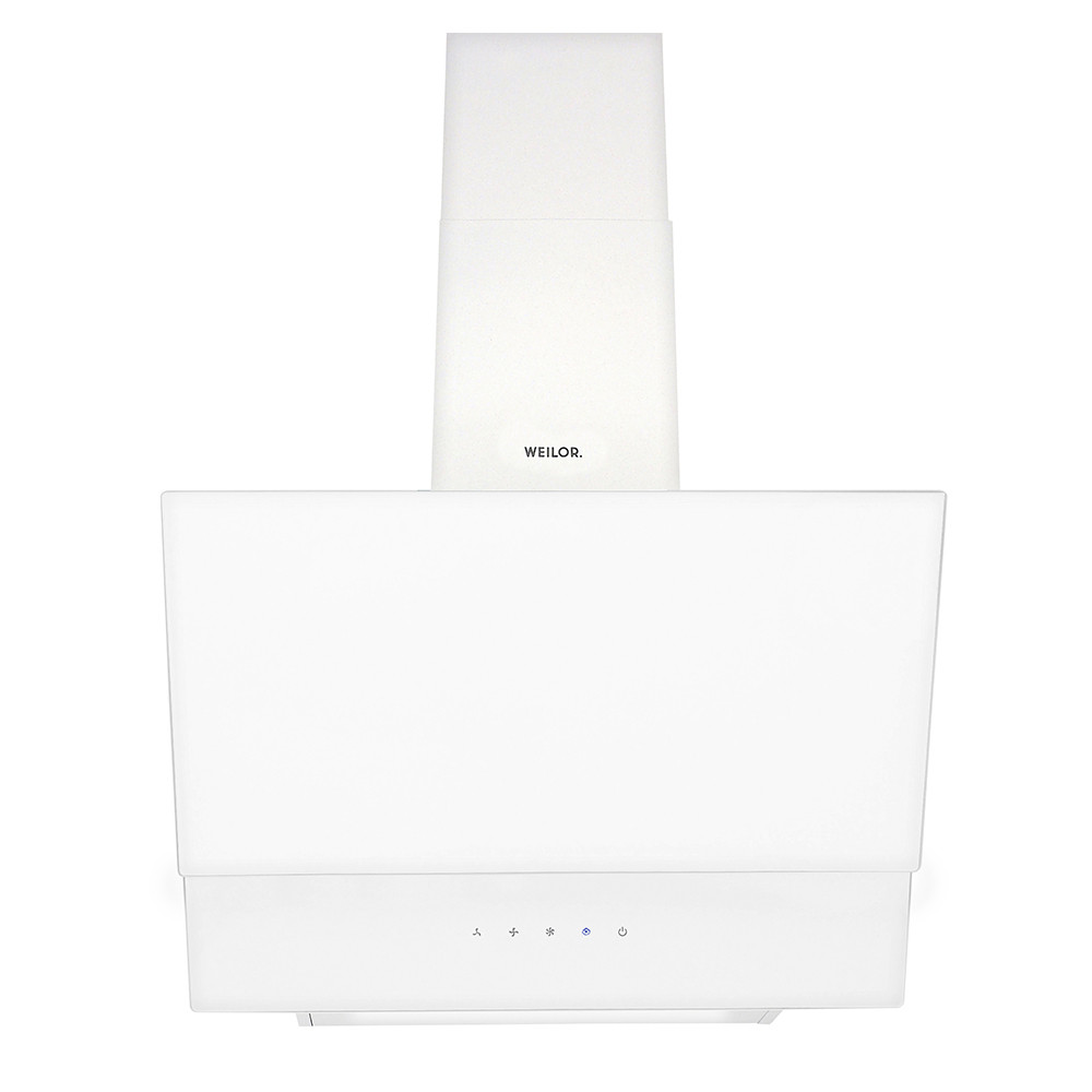 Біла сенсорна декоративна потужна похила кухонна витяжка WEILOR PDS 6230 WH 1000 LED Strip, шириною 60 см, фото 1