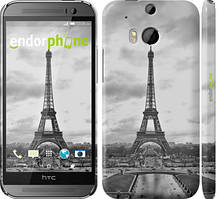 Чохол на HTC One M8 dual sim Чорно-біла Ейфелева вежа "842c-55"