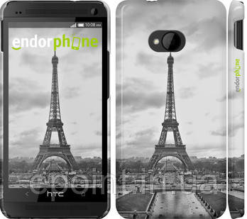 Чохол на HTC One M7 Чорно-біла Ейфелева вежа "842c-36", фото 1