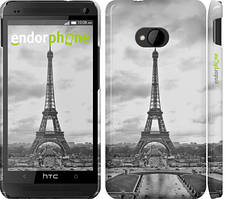 Чохол на HTC One M7 Чорно-біла Ейфелева вежа "842c-36"
