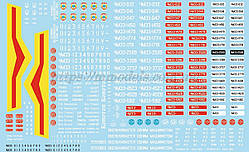 Декаль ( написи) для вітчизняного тепловозу серії ЧМЕ3 масштабу 1/87 (H0)