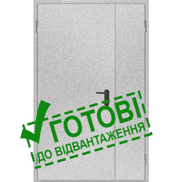 Двері протипожежні металеві глухі ДМП ЕІ30-2-2100х1200 лів., ЄвроСтандарт