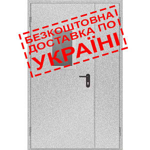 Двері протипожежні металеві з склінням ДМП ЕІ60-2-2100x1200 лів., ЄвроСтандарт